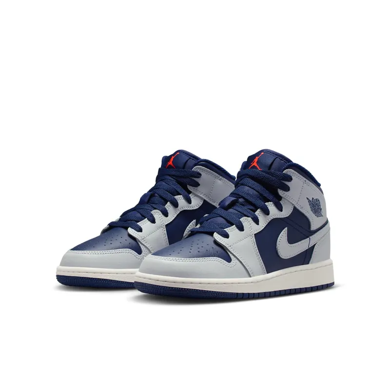Jordan 1 Mid GS “Grey / Obsidian” (DQ8423-403)