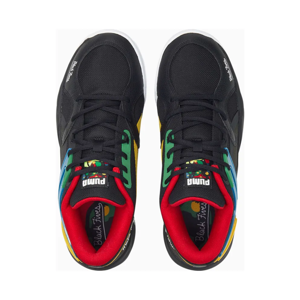 Men’s PUMA Trc Blaze Court Black Fives Black/Saffron (376637-01)