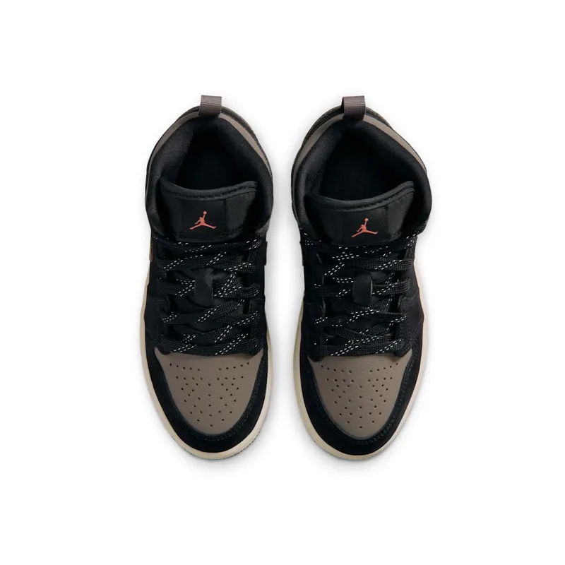 Air Jordan 1 Black/Light Wild Mango/Muslin/Olive Grey (IB7052-002)