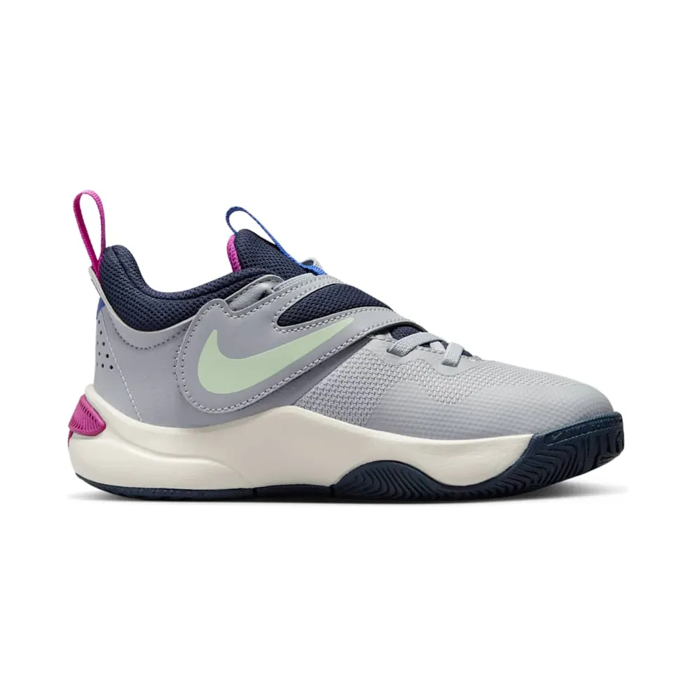 Nike Team Hustle D 11 SE Wolf Grey Obsidian Hyper Royal Vapor Green (FN5006-001)