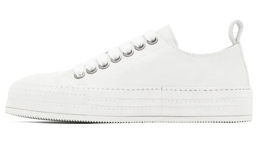 Ann Demeulemeester White Suede Gert Sneakers (2201-W-N03-375-001) (3)