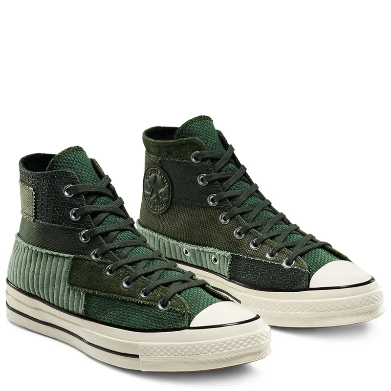 Converse Mono Patchwork Chuck 70 High Top Forest Egret Forest/Egret/Black (167138C)