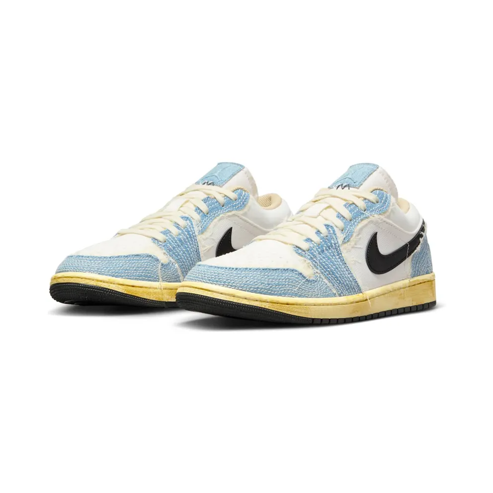 Air Jordan 1 Low SE Ashen Slate/Pale Ivory/Sesame/Black “Denim” (FN7670-493)