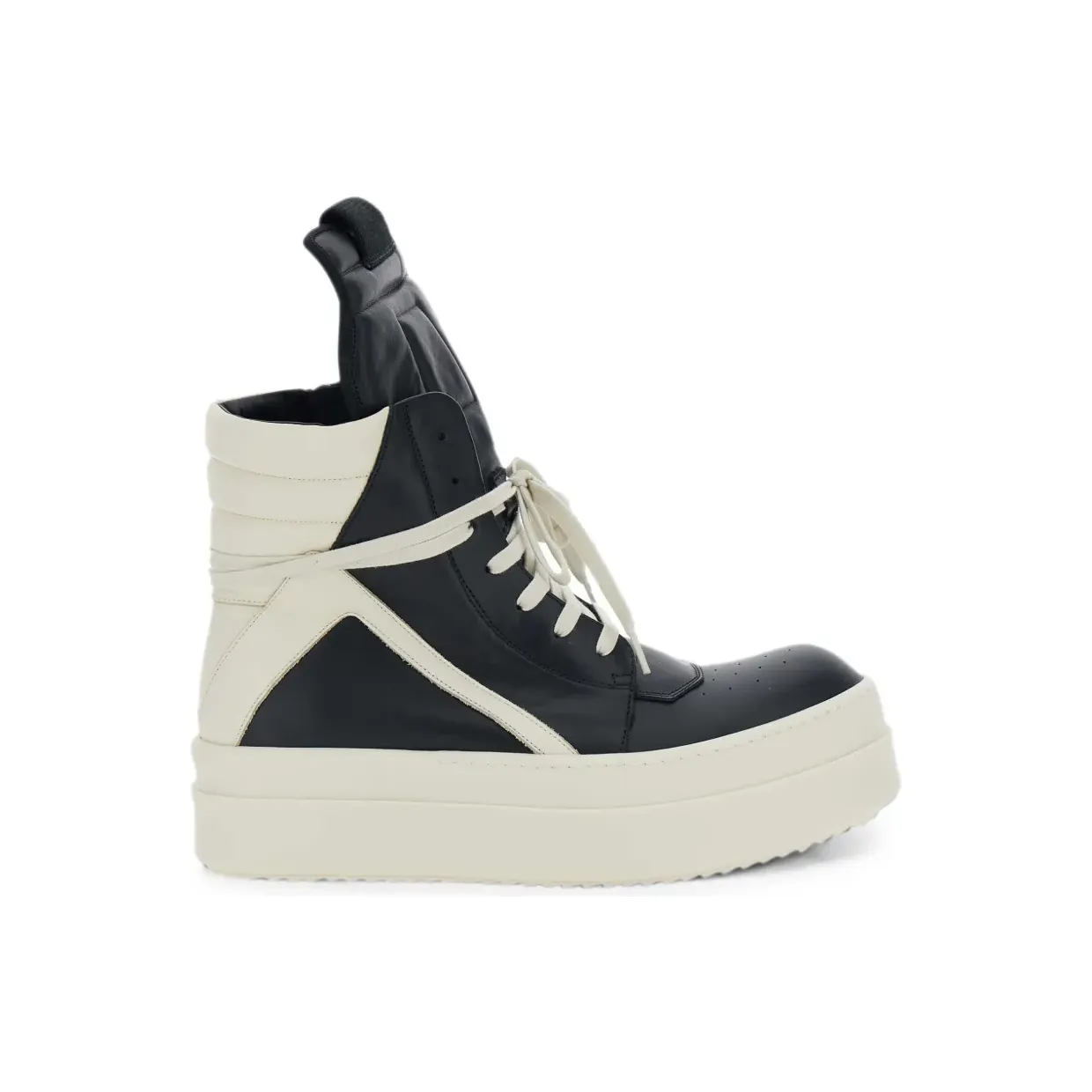Rick Owens Mega Bumper Geobasket High Black Milk (RU02F4868-LCO-911)