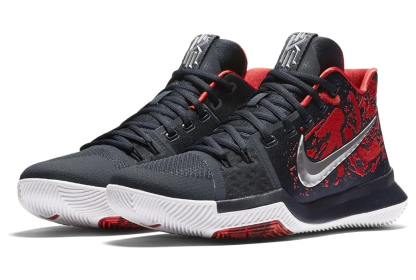 Nike Kyrie 3 ‘Samurai’ Dark Obsidian/Red-White (852395-900)