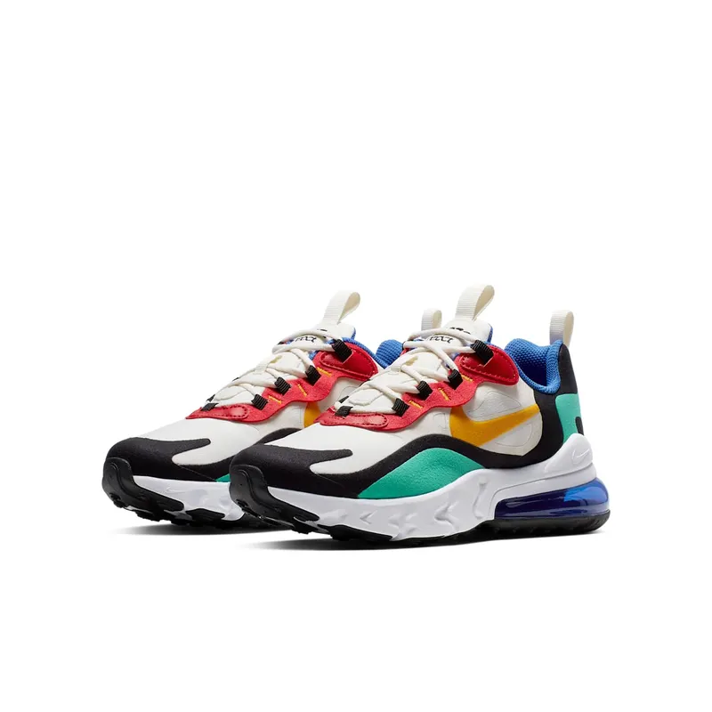 Nike Air Max 270 React Phantom Multi-Color (GS) Phantom/University Gold-University Red-Black-Kinetic Green-Hyper Royal (BQ0103-001)
