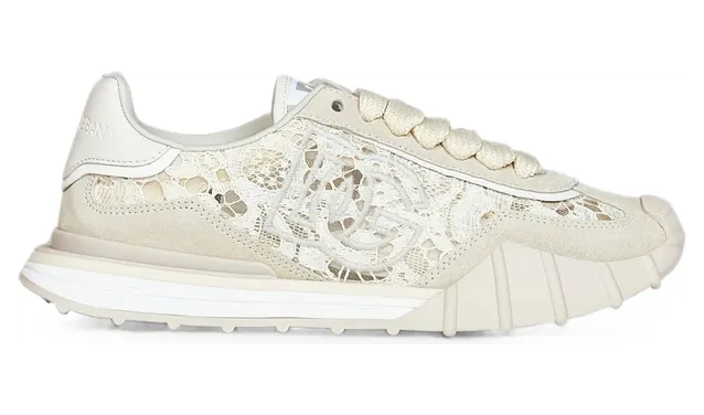 Dolce & Gabbana Lace-panelled Suede “Neutrals” (CK2487 A3S64 8Z180)