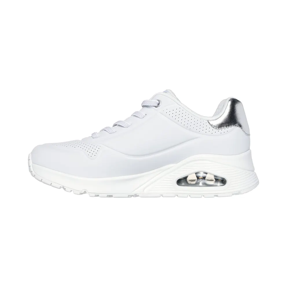 Skechers UNO – Shimmer Away Sneaker White/Silver