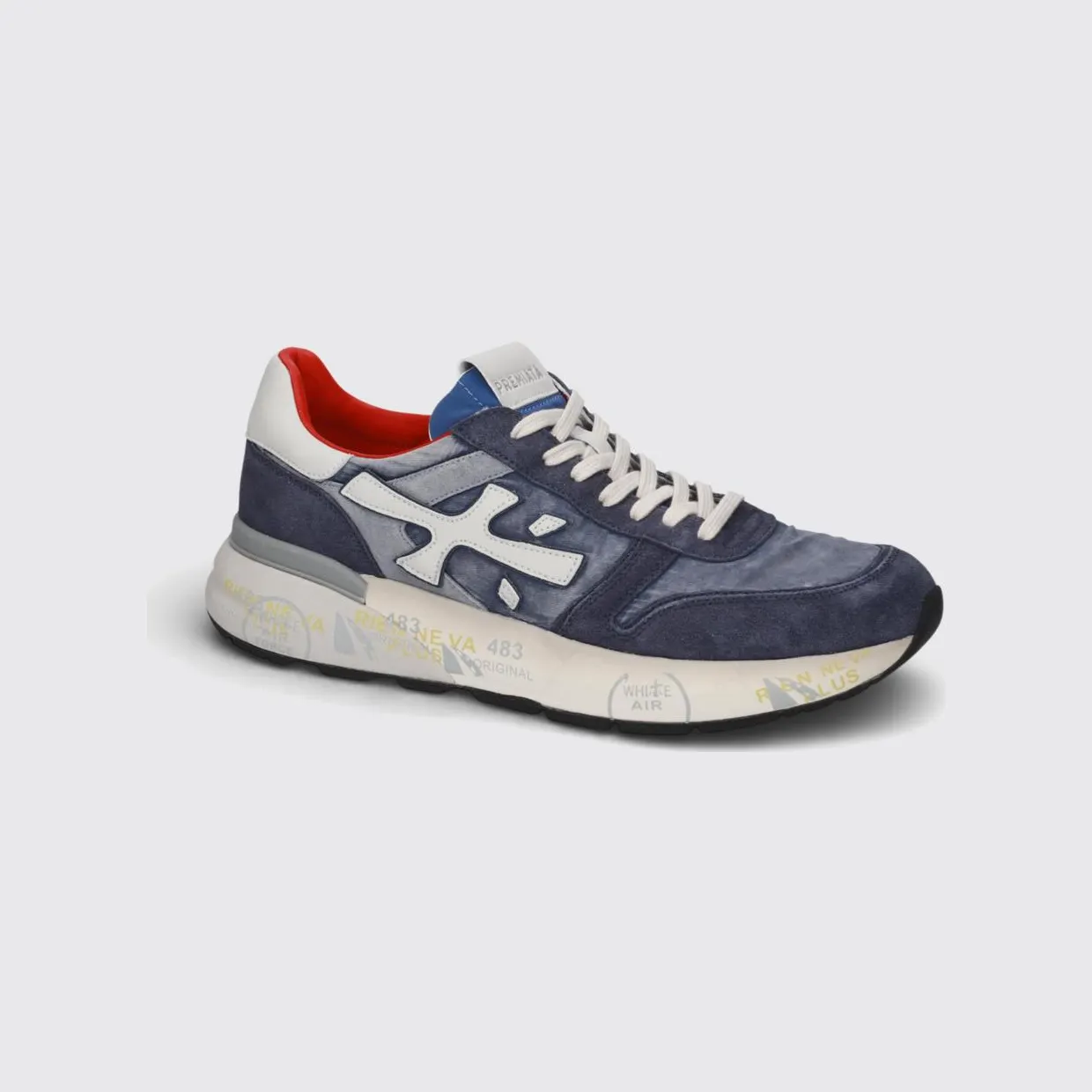 Premiata Mick Suede and Nylon Sneakers Blue (MICK8006)