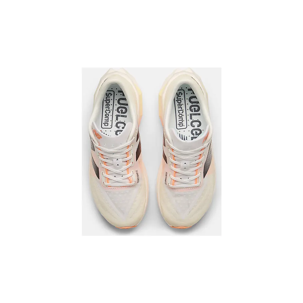 NEW BALANCE FuelCell SuperComp Elite v4 “White / Angora / Hot Mango” (WRCELCW4)