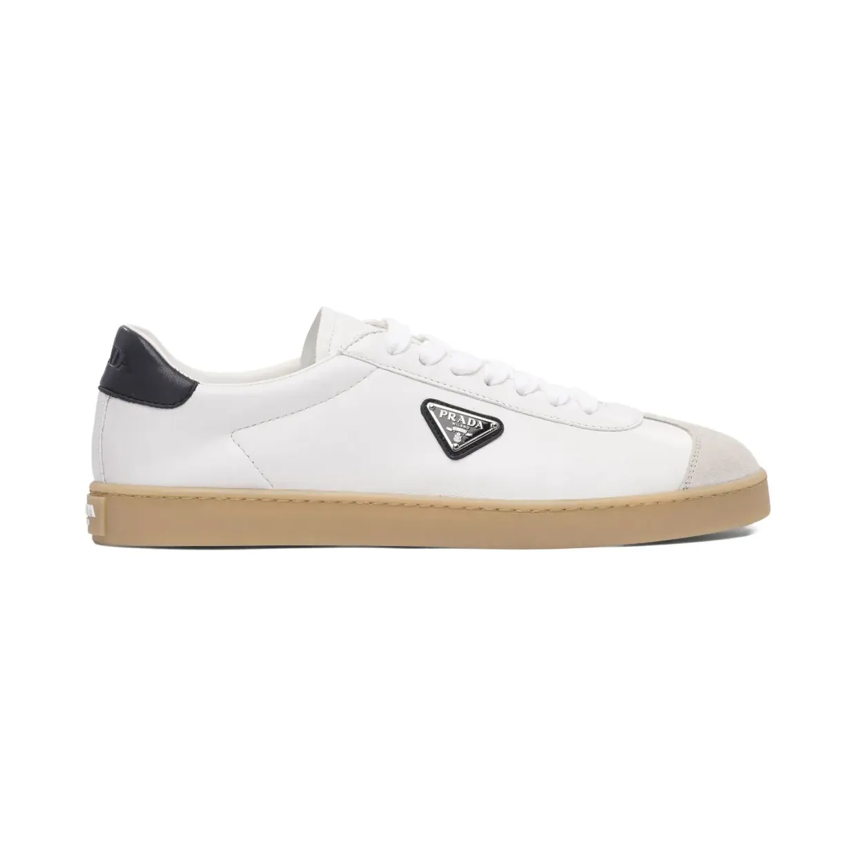 Prada Track leren met logoplakkaat “White” (2EE394Y5TFG000)