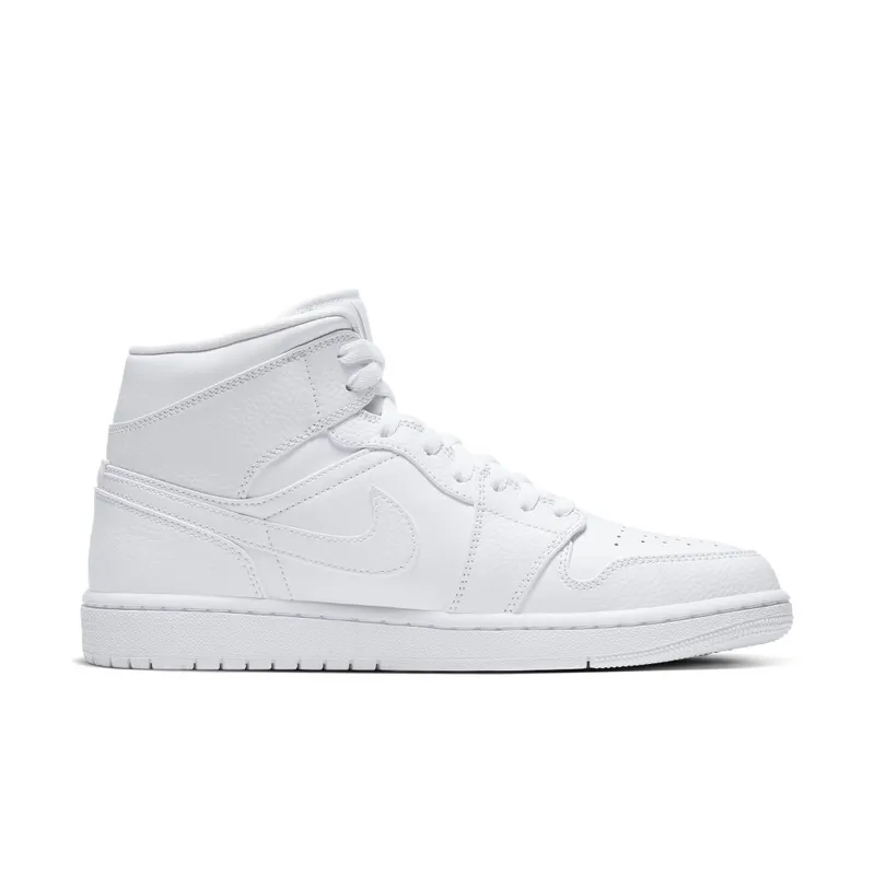 Air Jordan 1 Mid Triple White 2.0 (2020) (554724-130)