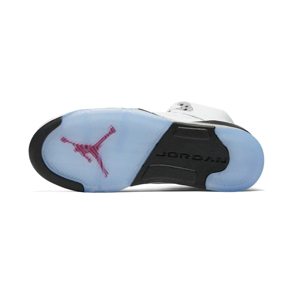 Jordan 5 Retro White Cement (GS) White/University Red-Black-Matte Silver (440888-104)