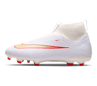 Nike Jr. Mercurial Superfly 11 Academy ‘ Multi-Ground High-Top “White/Bright Crimson/Blur” (IO1493-100)