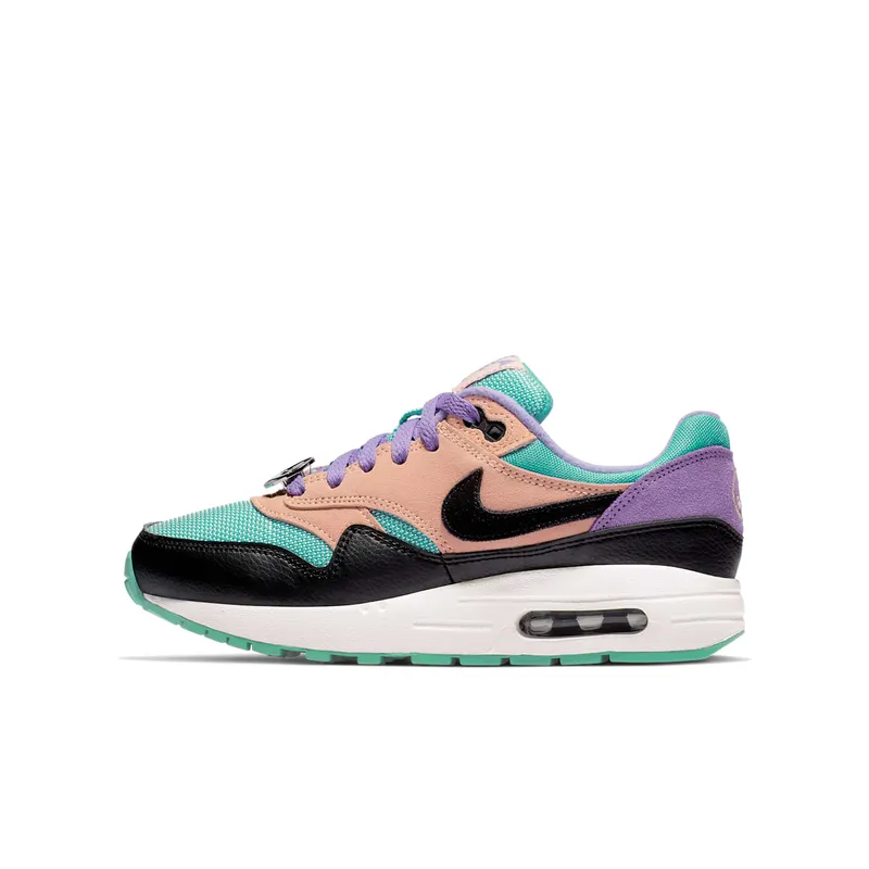 Nike Air Max 1 Have a Day (GS) Black/White-Space Purple-Bleached Coral (AT8131-001)