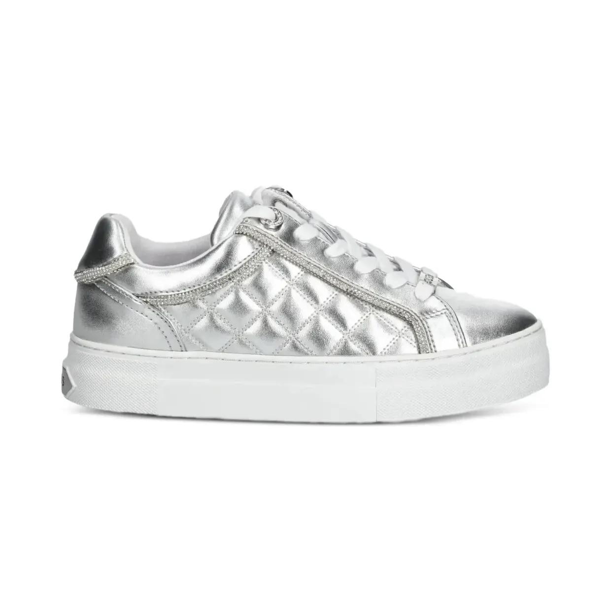 GUESS USA Gesteppte Sneakers im Metallic-Look – Silber (FLPGRAELE12)