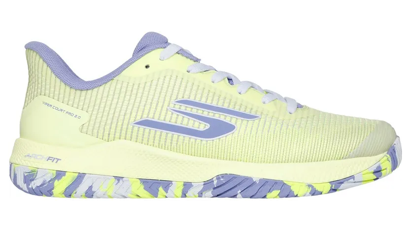 Skechers Viper Court Pro 2.0 Sneaker Limoen/Lavendel
