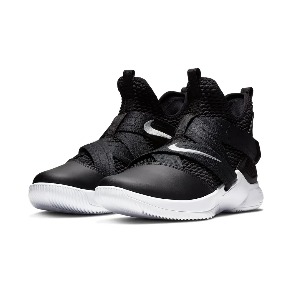 Nike LeBron Soldier 12 TB Black White Silver Black/White-Metallic Silver (AT3872-001)