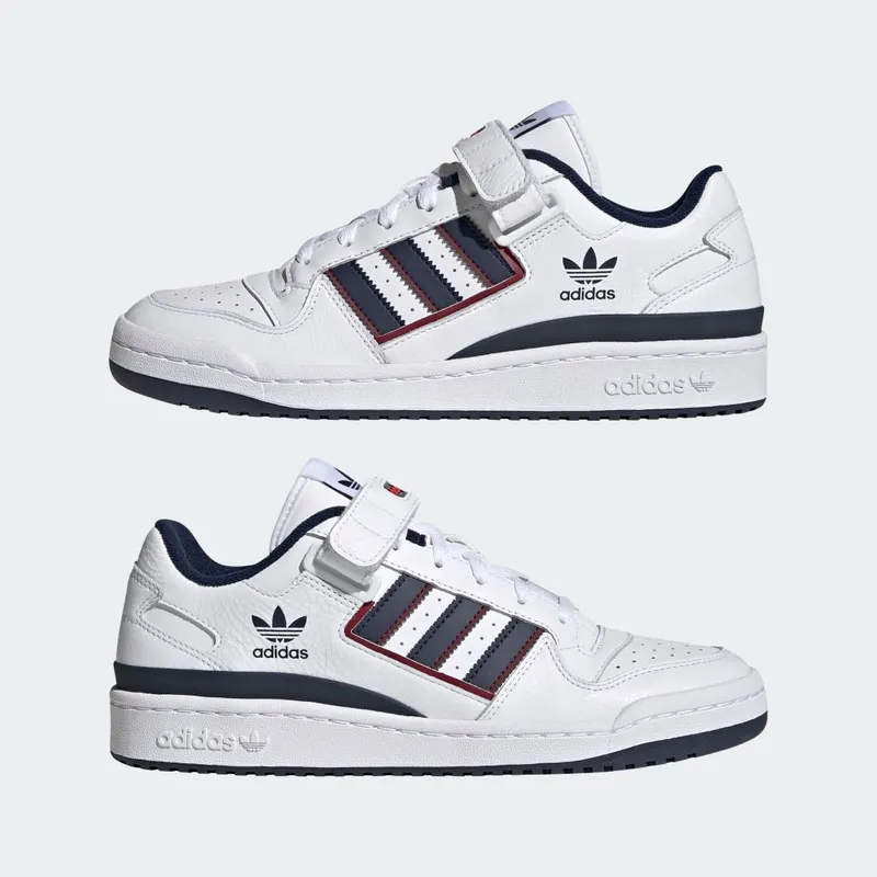Adidas Forum Low Cloud White / Collegiate Navy / Collegiate Burgundy (GV6734)