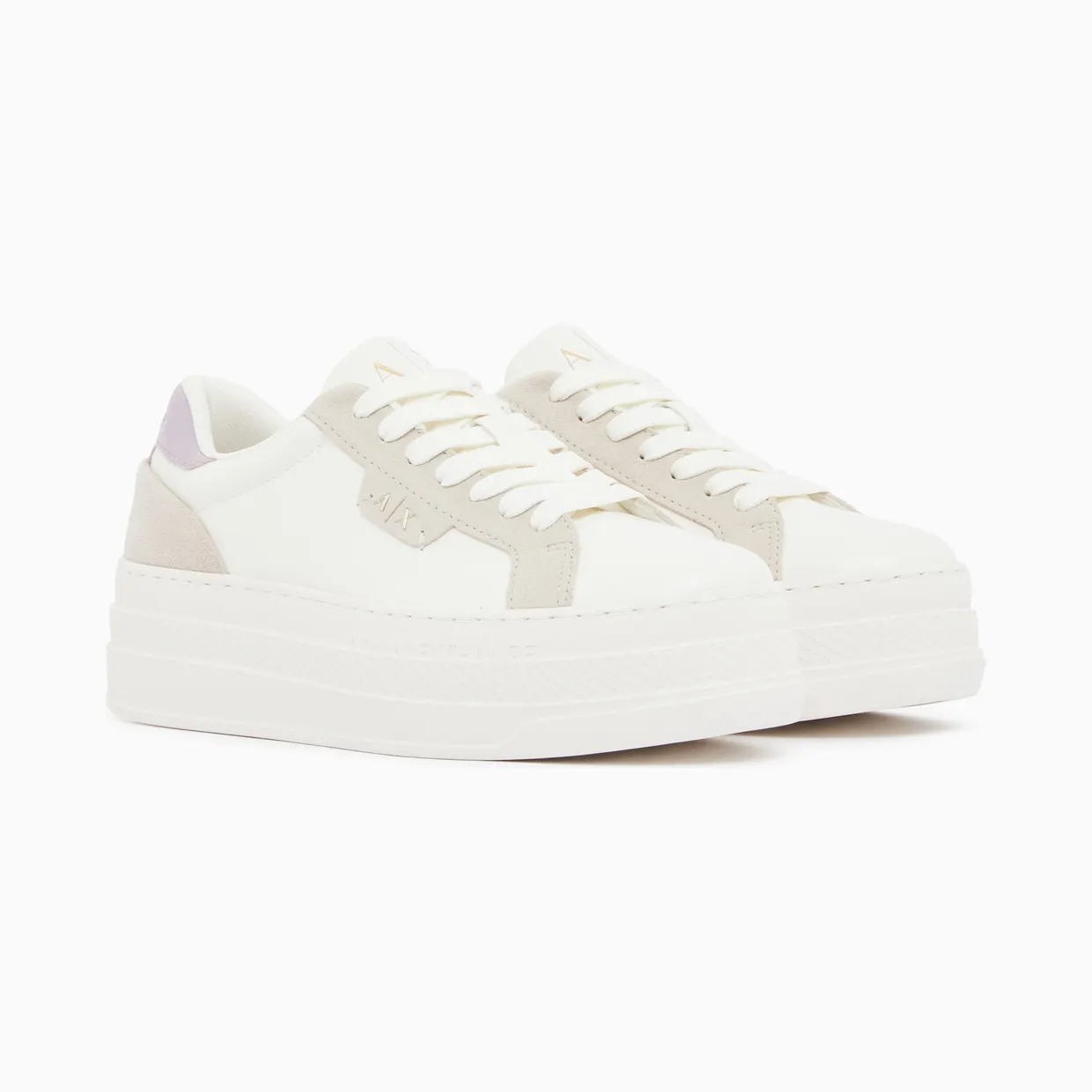 Armani Low Cut Sneakers With Coated And Split Leather Upper (XW003069-AF28692-MZ995) (2)