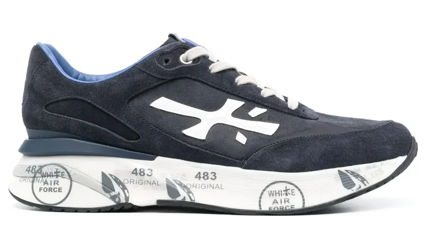 Premiata Moe Run met vlakken “Blue” (MOERUN6449)