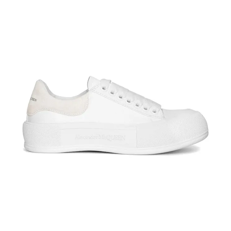 Alexander McQueen Deck Skate Plimsoll Lace-Up White (654593 W4PQ1 9000)