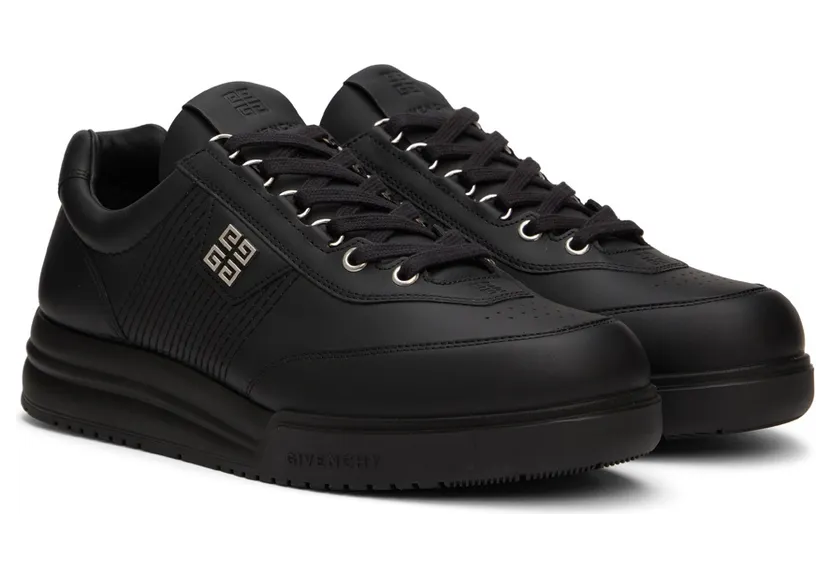 Givenchy Black Leather 4G Sneakers (BH0070H1AU001) (4)