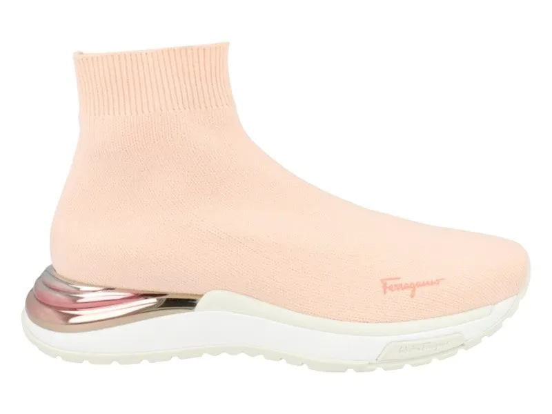Ferragamo Ninette High-Top Sock Sneakers Pink (030177-751253-1C)