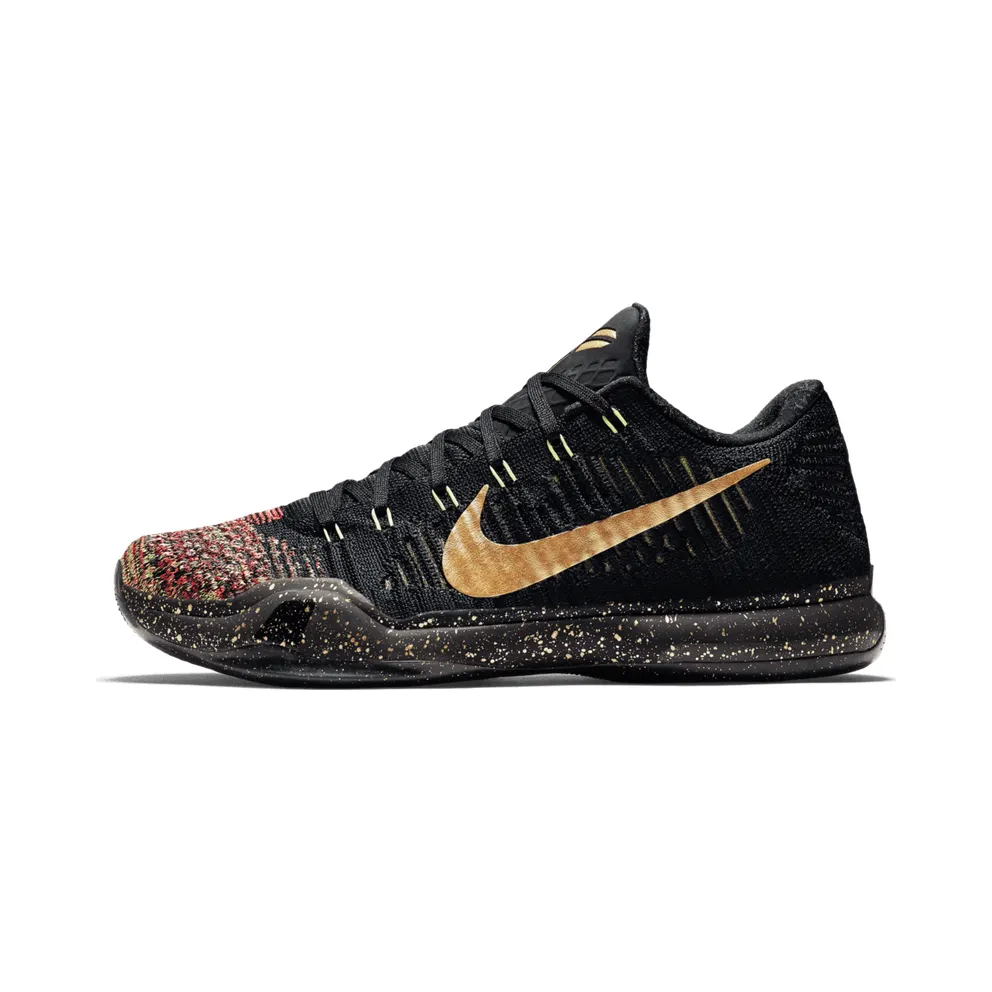 Nike Kobe 10 Elite Christmas Black/Metallic Gold-Bright Crimson (802560-076)