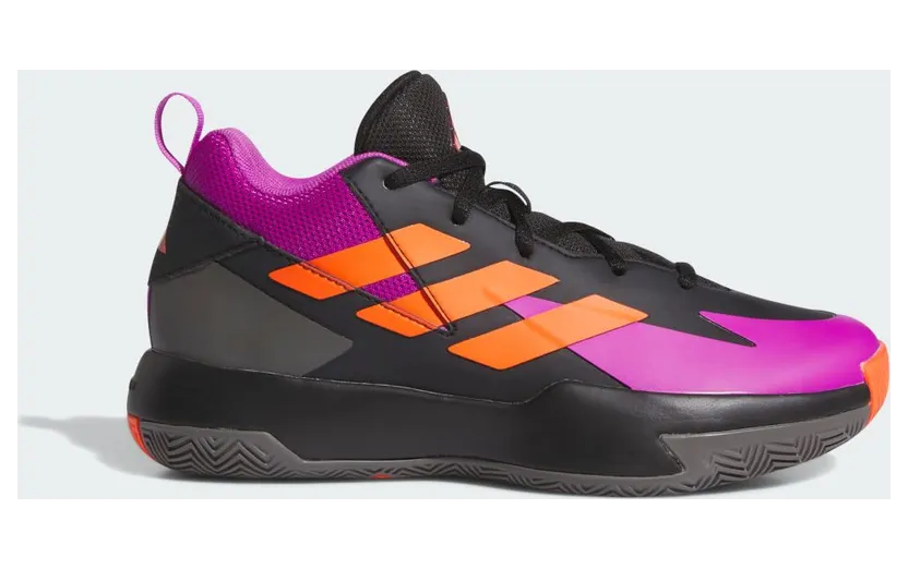 Adidas Cross ‘Em Up Select Mid Sportschoenen Kids Core Black / Purple Burst / Impact Orange (IG6639)