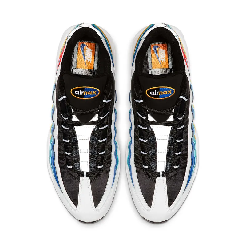 Nike Air Max 95 Windbreaker White/Red Orbit-University Gold-Teal Nebula-Game Royal-Reflect Silver (AJ2018-123)
