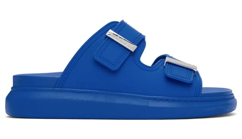 Alexander McQueen Hybrid Double Buckle Sandal Blue (663563W4Q514394)