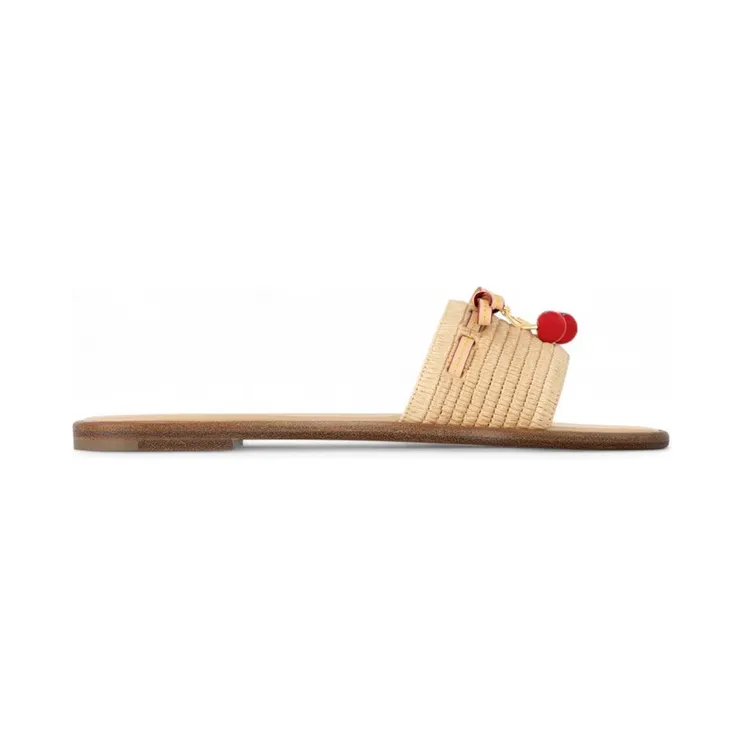 Louis Vuitton Cherry Lily Flat Mule x Takashi Murakami Raffia (1AHLRN)