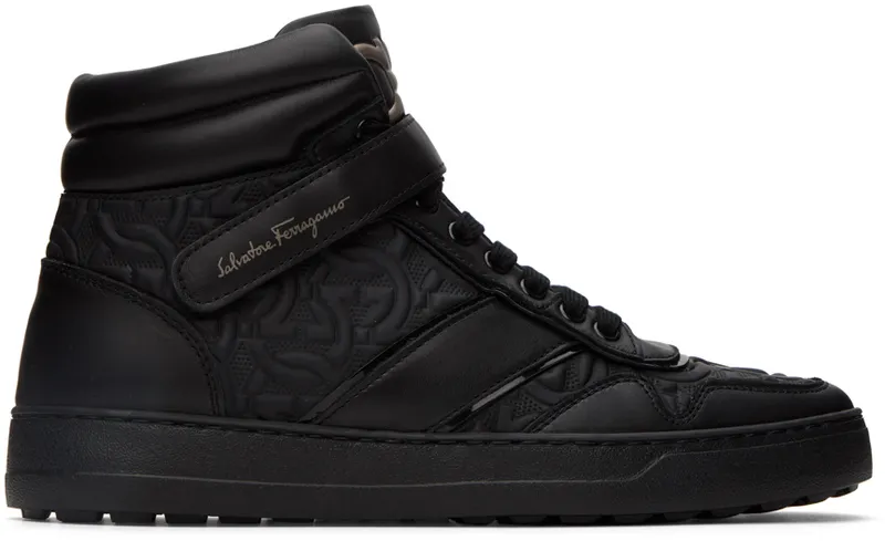 Salvatore Ferragamo Black Noe Sneakers (754083 020856001)