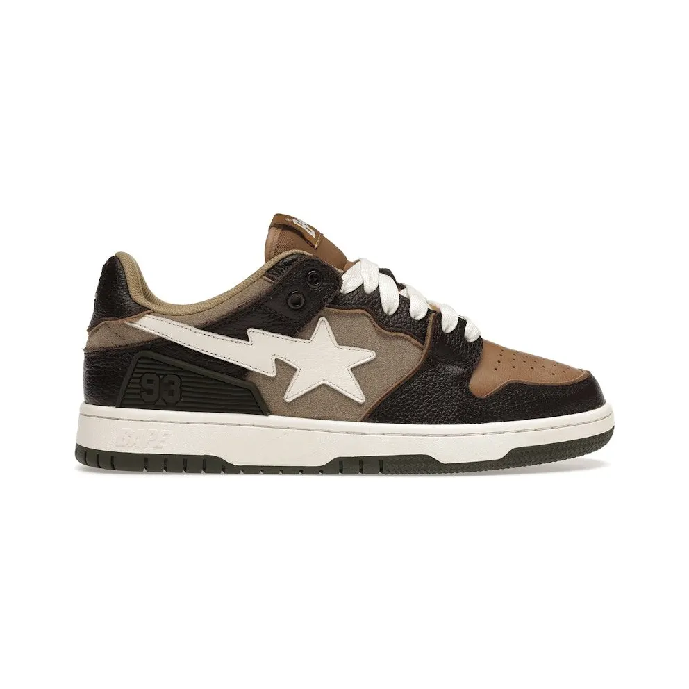 A Bathing Ape Bape SK8 Sta Brown Ivory (1H80-191-013)