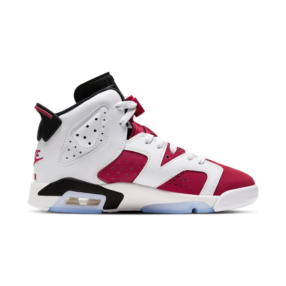 Jordan 6 Retro Carmine 2021 (GS) White/Black-Carmine (384665-106)