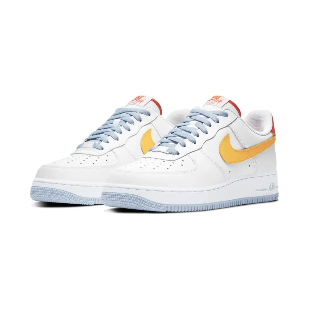 Nike Air Force 1 Low Kindness Day (2020) White/Laser Orange-Light Armory Blue Heather-Electro Orange (DC2196-100)
