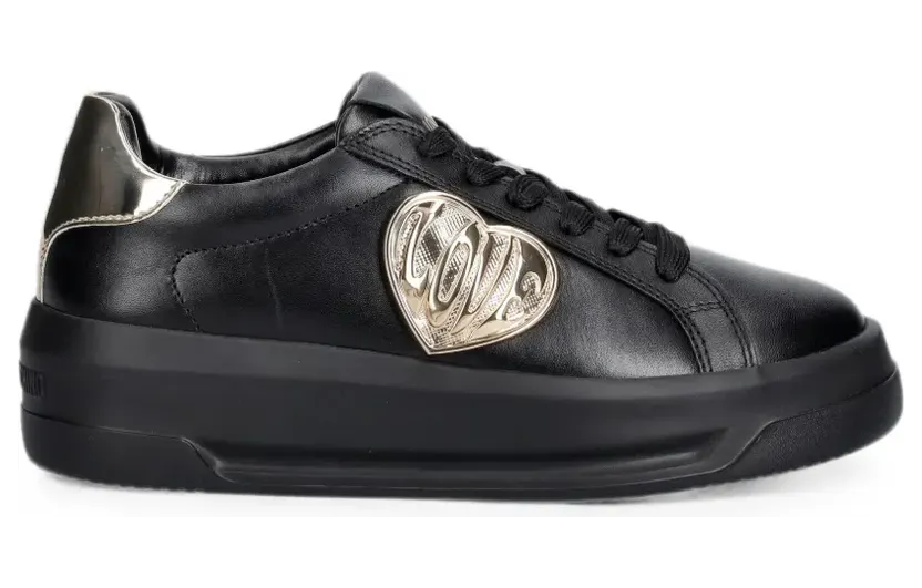 Love Moschino met hartpatroon en logoplakkaat “Black” (JA15235G1PIAR)