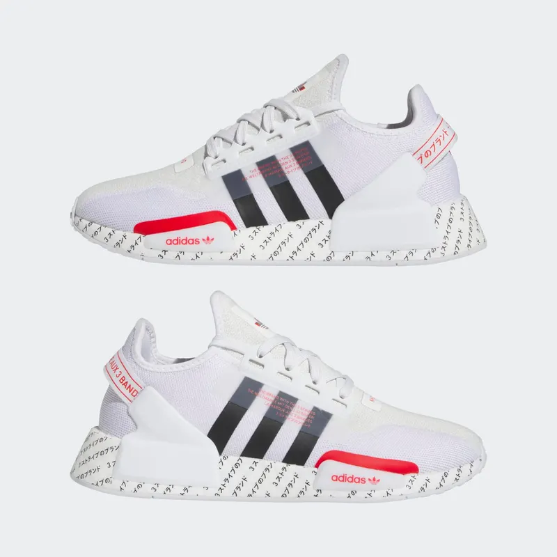 adidas NMD R1.V2 Cloud White Core Black Red (ID2853)