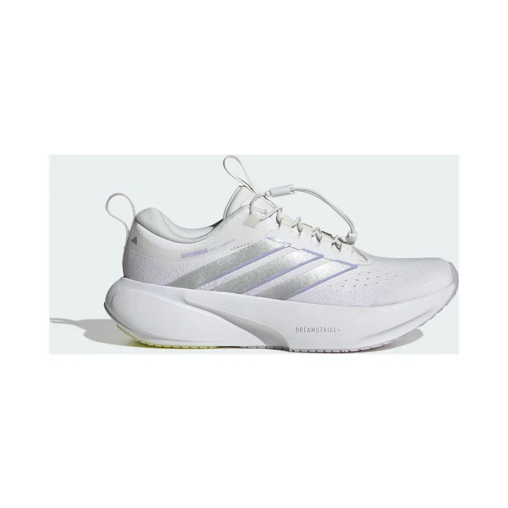 Adidas SUPERNOVA RISE 3 ADAPTIVE Running Shoes Crystal White / Silver Metallic / Glow Purple (KJ5597)