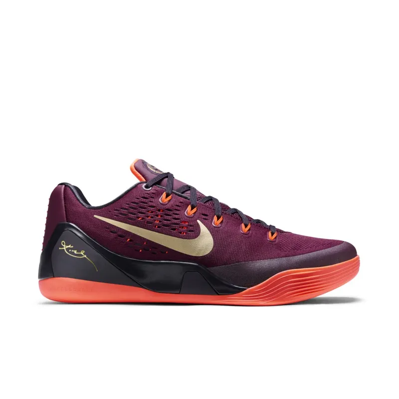 Nike Kobe 9 EM Deep Garnet Deep Garnet/Hyper Crimson-Cave Purple-Metallic Gold (646701-678)