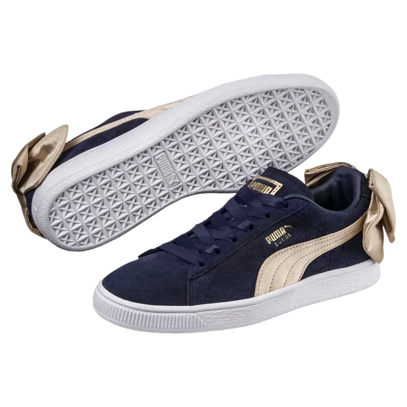 Puma Suede Bow Varsity Peacoat (W) Peacoat/Metallic Gold (367732-02)