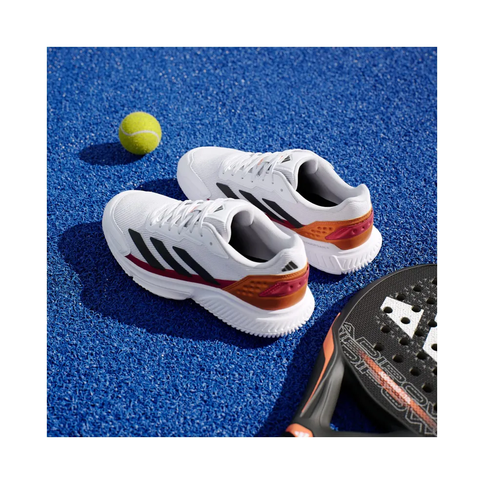 Adidas Courtquick Padel Cloud White / Core Black / Lucid Orange (JR4648)