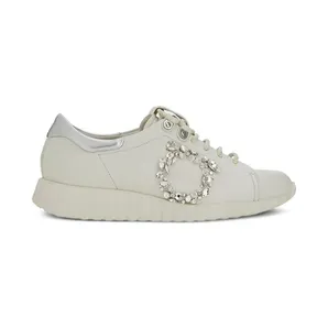 Ferragamo Sneakers met Gancini-patroon – Beige (753380)