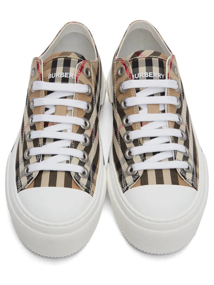 Burberry Beige Canvas Vintage Check Sneakers (8050506) (5)
