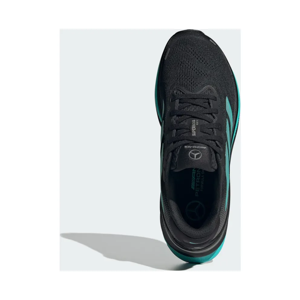 Adidas Mercedes – AMG Petronas Formula One Team Supernova Rise 2 Sports Shoes Core Black / Semi Mint Rush / Iron Metallic (JR9383)