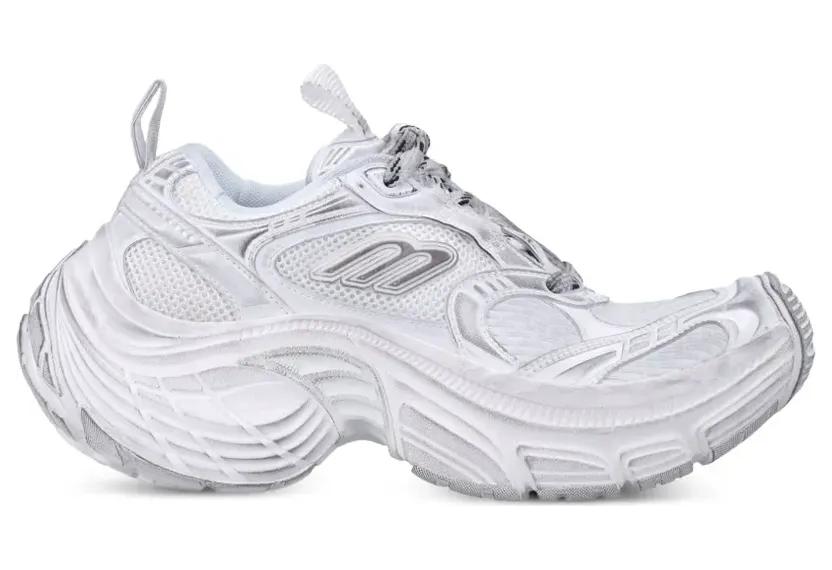 Balenciaga 6XL sneakers met gerafeld effect en vlakken – Wit (815853W2MV2)
