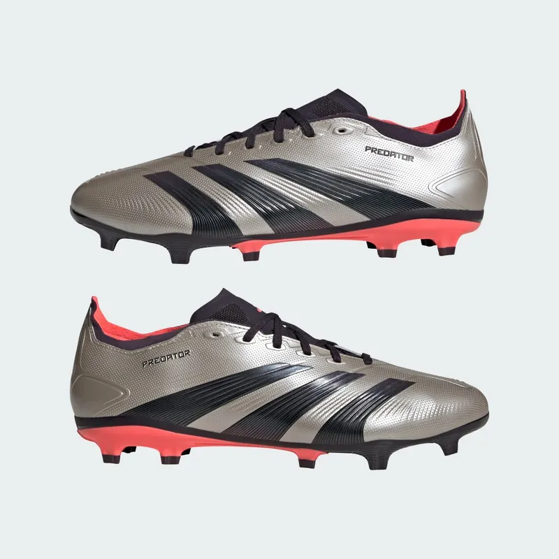 adidas Predator League FG Platinum Metallic Aurora Black Turbo (IF6349)