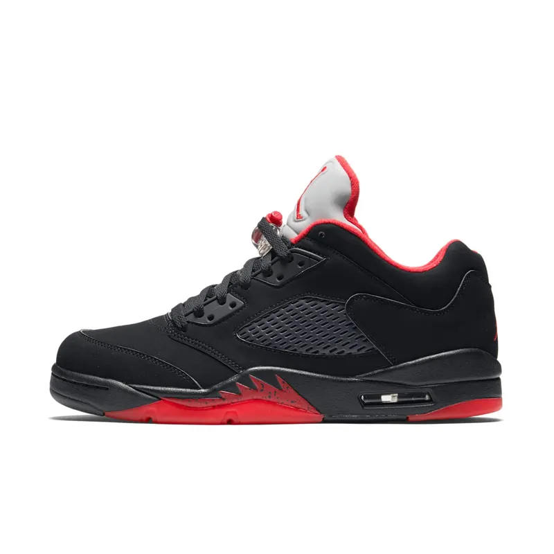 Jordan 5 Retro Low Alternate 90 Black/Gym Red-Metallic Hematite (819171-001)