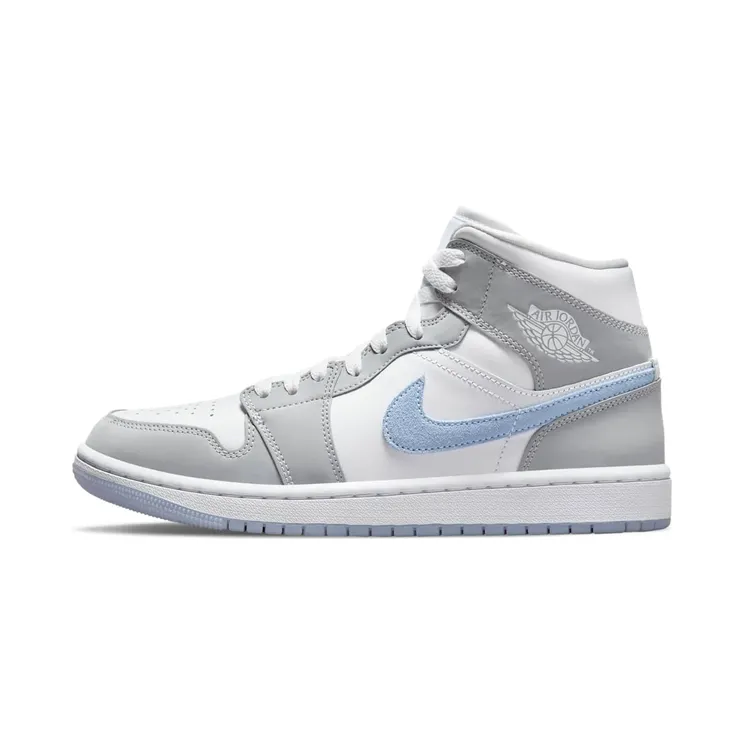 Air Jordan 1 Mid Wolf Grey (2021) “White / Wolf Grey / Aluminium” (BQ6472-105)